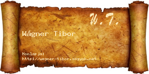 Wágner Tibor névjegykártya
